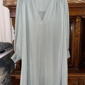 Prologue sage green long sleeve  V-Neck Dress